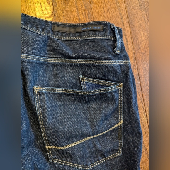 Zara men Slim fit jeans, Dark Blue Jeans Size 31 - Picture 15 of 17